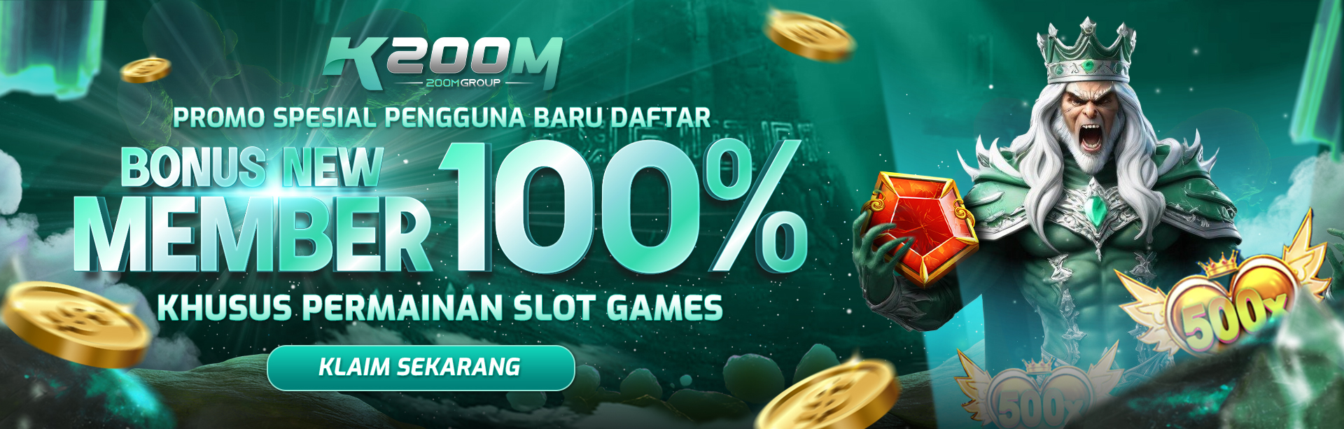 BONUS NEW MEMBER 100% (SLOT)