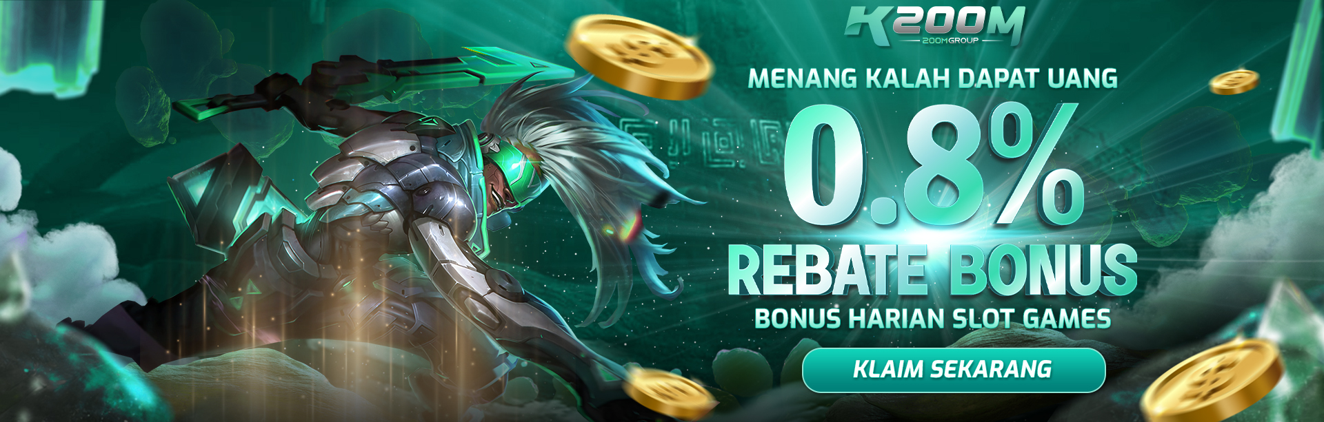 BONUS ROLLINGAN SLOT 0.8% SETIAP HARI