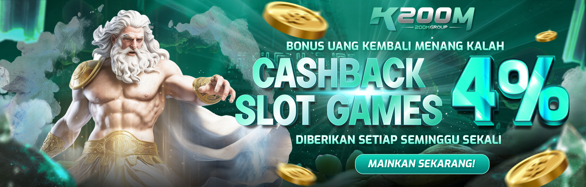 BONUS CASHBACK SLOT 4% (MINGGUAN)